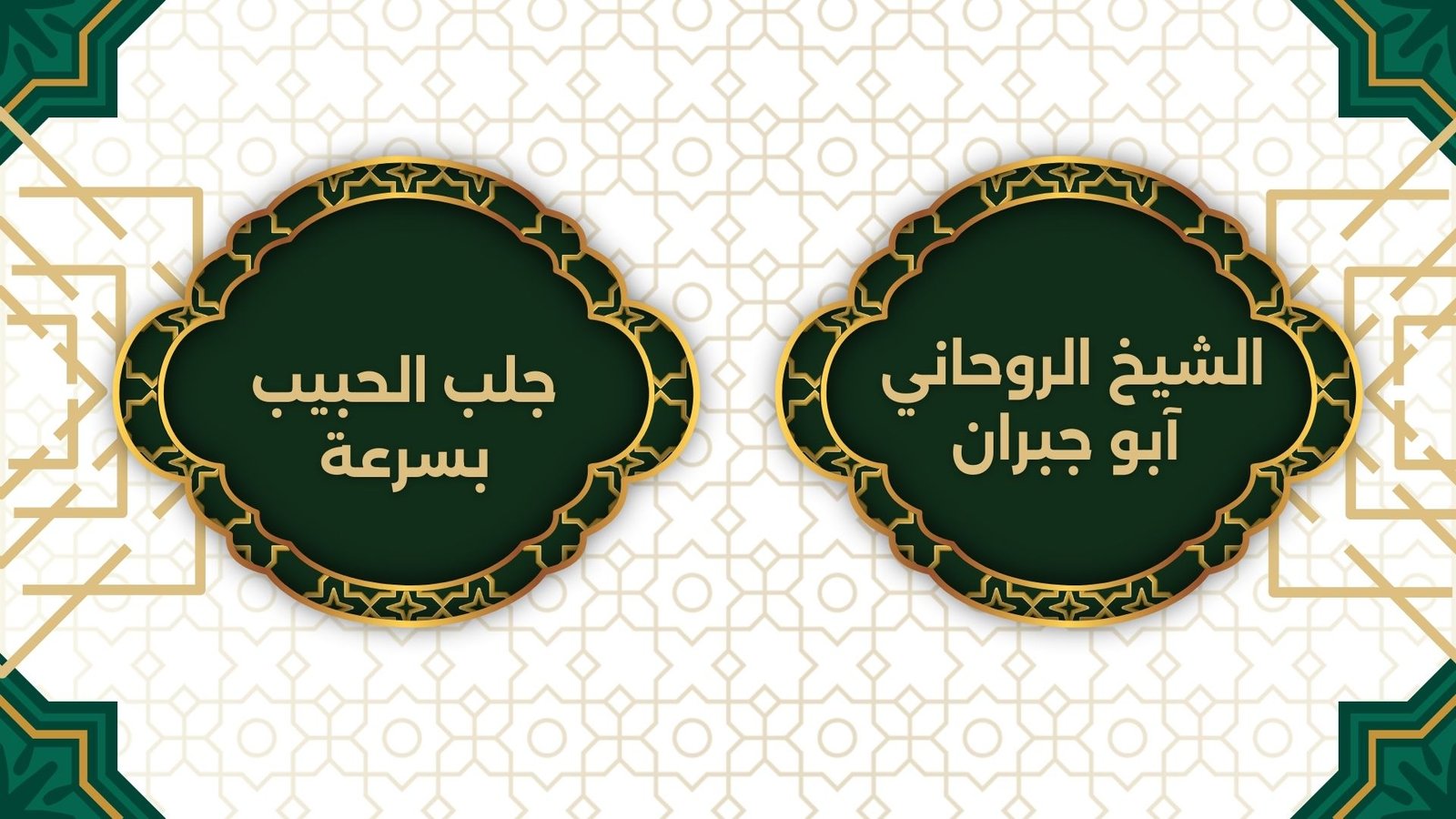 جلب الحبيب بسرعة